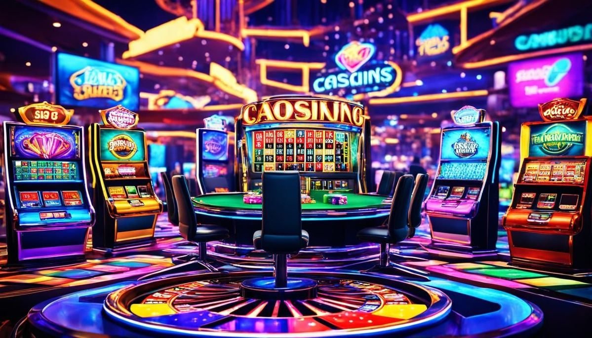 Tampilan layar aplikasi mobile vistatoto dengan menu sportsbook dan kasino